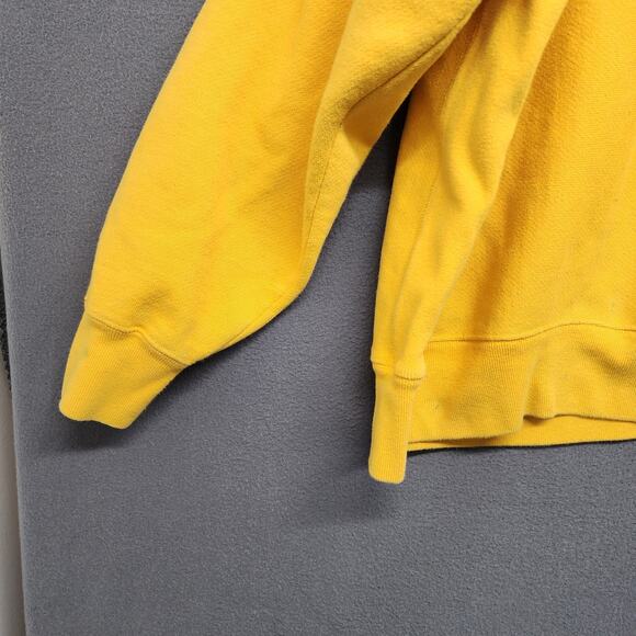 Champion Reverse Weave Sweatshirt Mens XXL 2XL Yellow Heavyweight Distressed - Picture 11 of 15